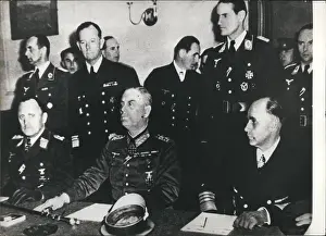 Friedeburg: German officers sign capitulation, Berlin, end of WW2