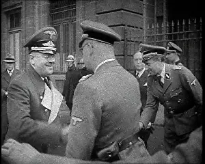 German Officers Walking Out of a Building In Paris