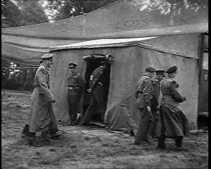 Luneberg: German Officers Walking Into A Tent In the