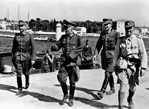 Inspecting: German officers in Zadar, 1943