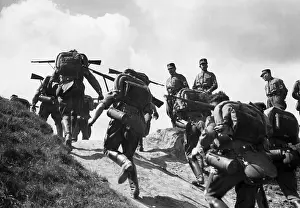 Packed: German pack march championship, 1938