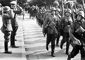 Lorraine: German parade in Metz, 1940