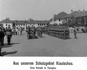 Tsingtau: German parade in Tsingtao, 1911
