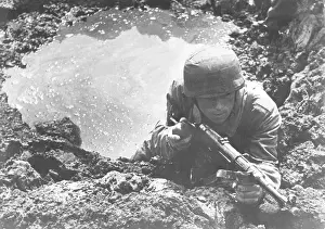 Cassino: German paratrooper during the battle of Monte Cassino