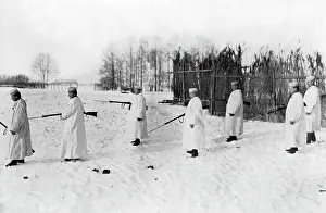 Masuria: German patrol with snow coats, 1915