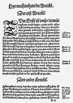 Preface: German Peasants War 1524 - 1526, Twelve Articles