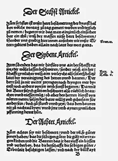 Preface: German Peasants War 1524 - 1526, Twelve Articles