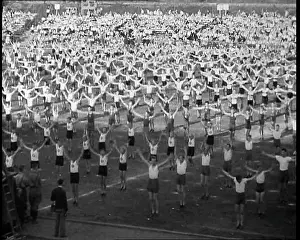 Exercising: German People Exercising Outside