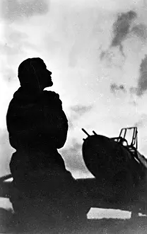 Combination: German Pilot in Front of His Aircraft, 1939