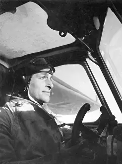 Perhaps: German pilot in the cockpit of his plane, 1940