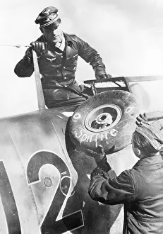Memento: German Pilot Getting Out Of His Plane