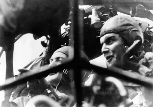 Observer: German pilots of the Luftwaffe in a plane, May 1940