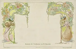 Pastels: German place card design