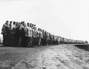 Regimentation: German political prisoners at a labor camp in
