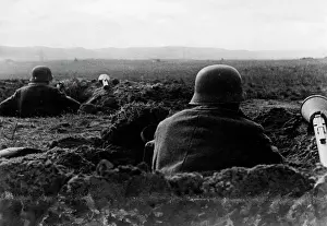 Remaining: German position on the Oder front near Kuestrin, 1945