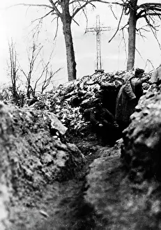 Underneath: German position at the Western Front, 1916
