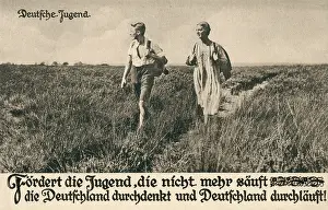 Suggestion: German postcard, young couple walking