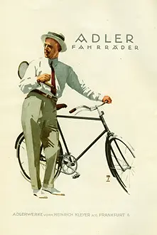 Retrographics Limited (ludwig Hohlwien): A German poster advertising Adler bicycles