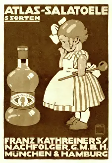 Salad: A German poster advertising Atlas salads