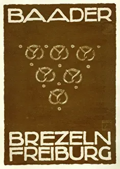 Freiburg: A German poster advertising Baader pretzels