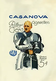 Casanova: A German poster advertising Casanova Knight cigarettes
