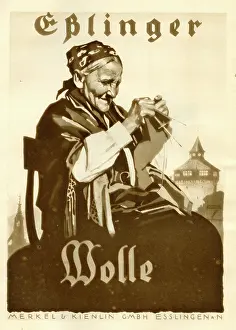 Knit: A German poster advertising Eblinger wool
