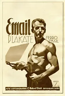 Retrographics Limited (ludwig Hohlwien): A German poster advertising Ferro Email