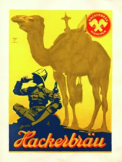 Breweries: A German poster advertising the Hacker brewery