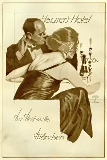 Hauser: A German poster advertising Hausers Hotel