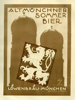Breweries: A German poster advertising Old Munich summer beer