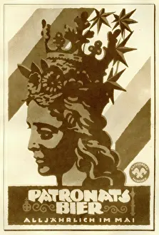 Patronage: A German poster advertising patronage beer