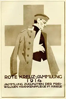 Charities: A German poster advertising for a Red Cross Collection