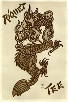 Dragons: A German poster advertising Riquet Tea
