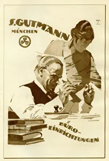 Gutmann: A German poster advertising S. Gutmann office facilities