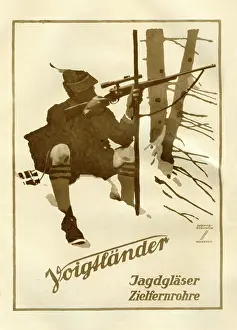 Lenses: A German poster advertising Yoighander rifle scopes