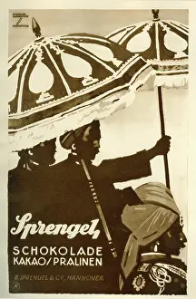 Chocolates: A German poster for Sprengel, advertising chocolate