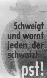 Aimed: German poster warning of enemy espionage