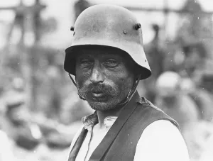 Messines: German prisoner captured at Messines, Flanders, WW1