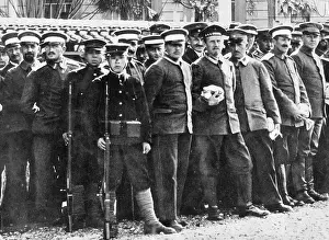 Imprisoned: German prisoners after the attack on Tsingtao, 1914
