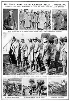 Humane: German prisoners line up to be vaccinated, WW1