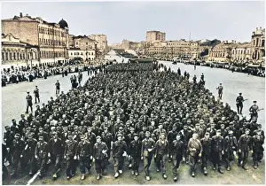 Paraded: GERMAN PRISONERS PARADED