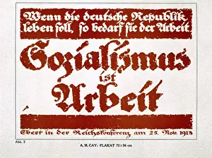 Arbeit: German propaganda poster