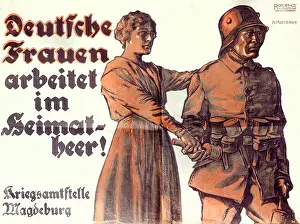 Magdeburg: German propaganda poster, WW1