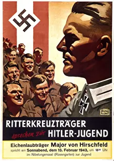 Hilter: German propaganda poster WWII