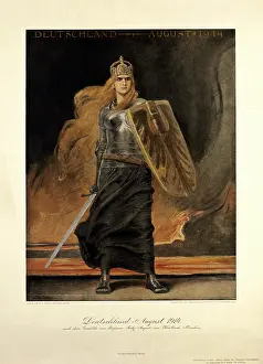Propoganda: German propoganda poster, August 1914