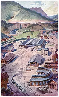 Sheds: GERMAN RAIL STATION 1900