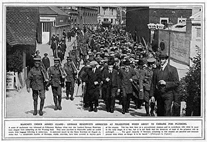 Flushing: German reservists arrested at Folkestone, August 1914, WW1