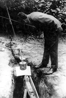 Oberth: The German rocket scientist Hermann Oberth in building