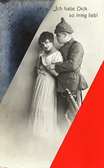 Expressing: German Romantic Postcard - I love you so much