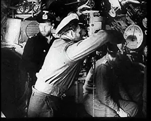 Periscope: A German Sailor Operating a U-Boat Periscope